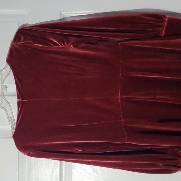 NEW Talbots Holiday Velour Fit & Flare Dress 4 - Picture 5 of 7